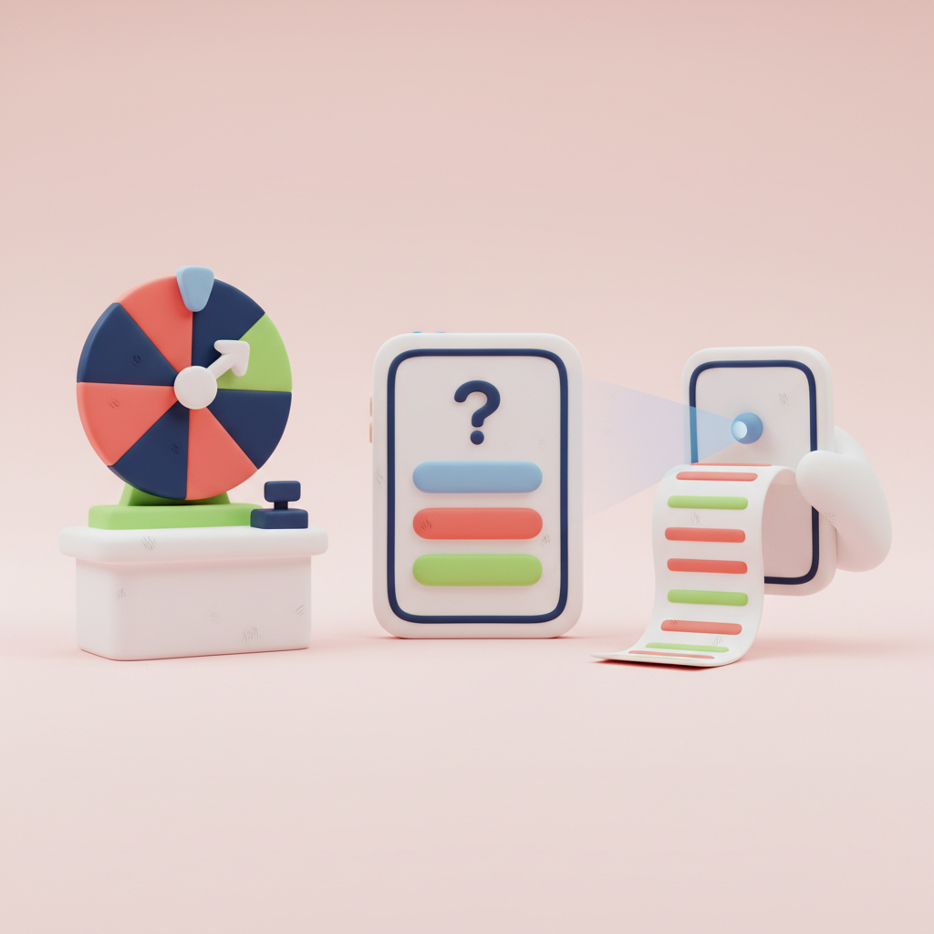 Vergleich verschiedener Gewinnspiel-Mechaniken: Glücksrad, Quiz und Kassenbon-Cashback