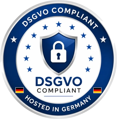 Hosted in Germany, DSGVO Compliant